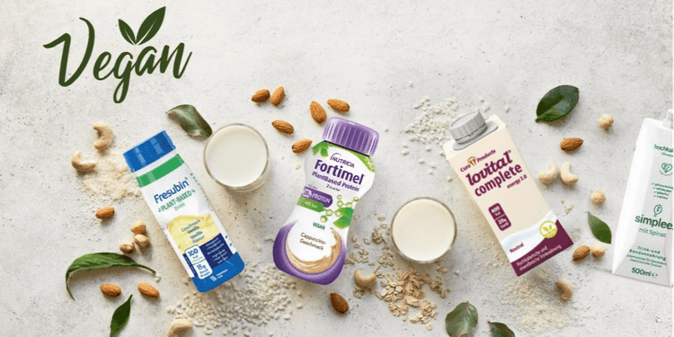 Vegane hochkalorische Trinknahrung mit pflanzlichen Zutaten Vegane hochkalorische Trinknahrung mit pflanzlichen Zutaten